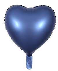 Folie Herz matt blau/ ca. 45 cm/ 5,50&euro;